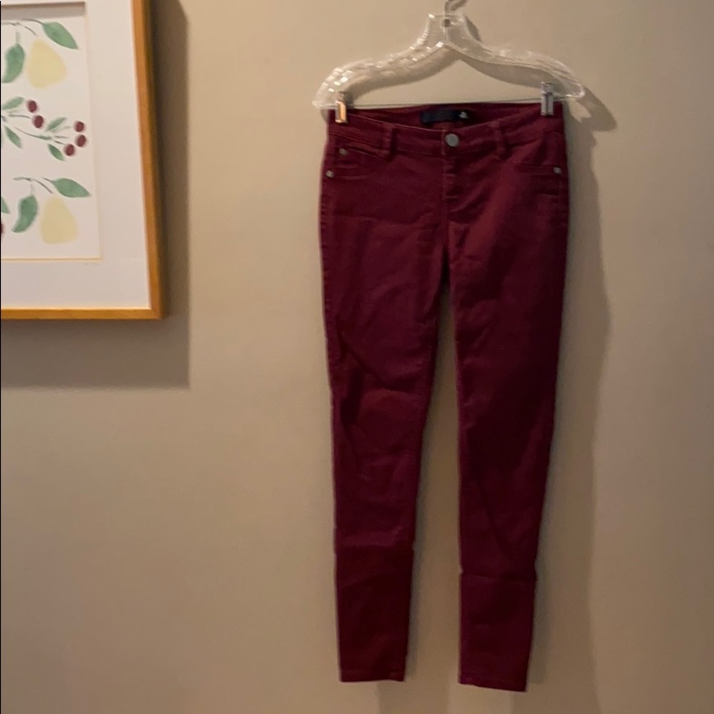 Tinseltown size 3 maroon colored stretchy jeans {1180}